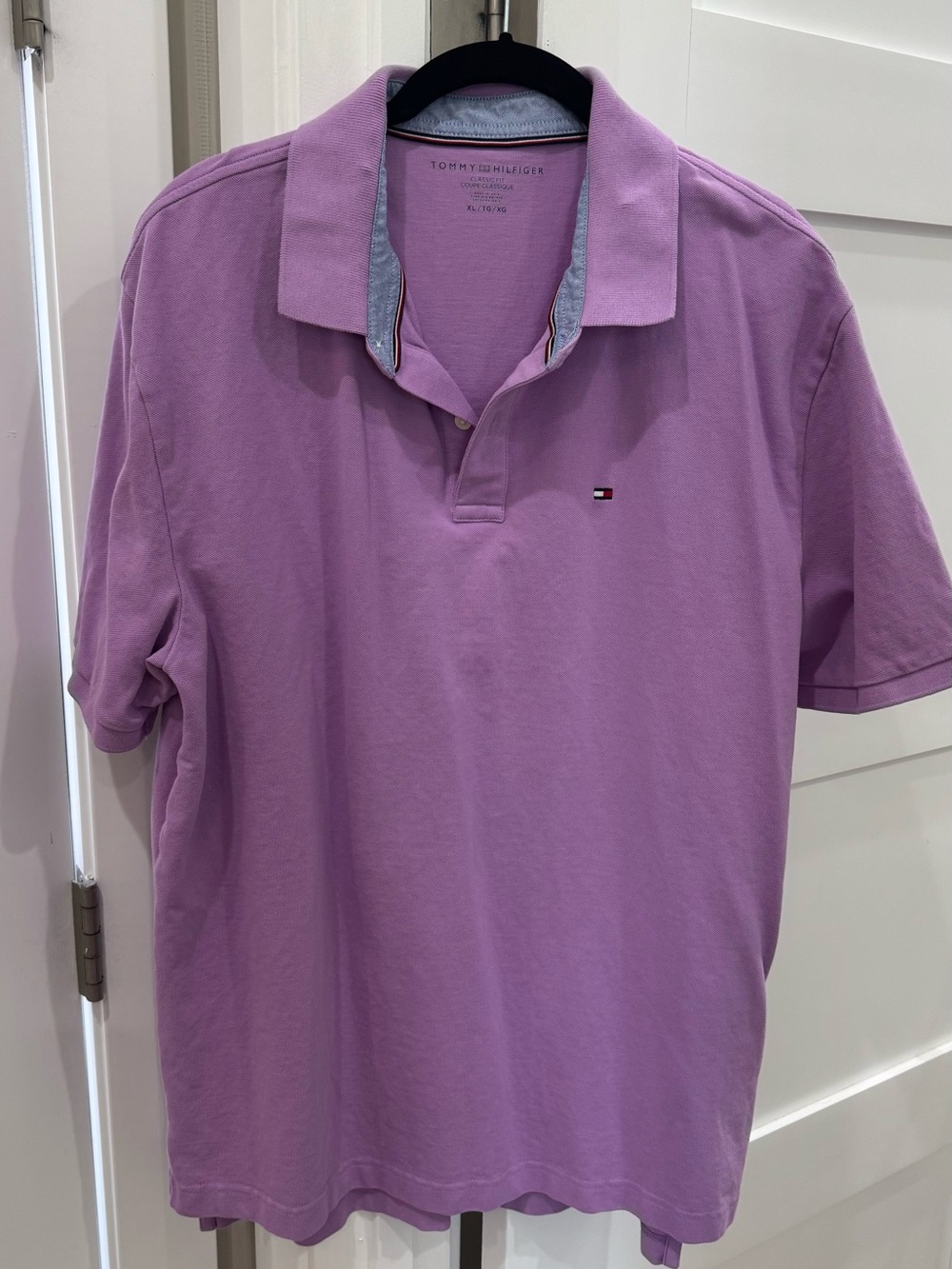 Tommy Hilfiger Men's Lavender Short-Sleeve Polo